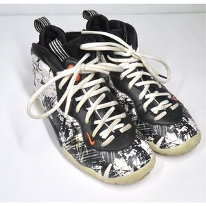Nike Little Posite One Shattered Backboard Sneaker Black White Big Kids Size 5Y